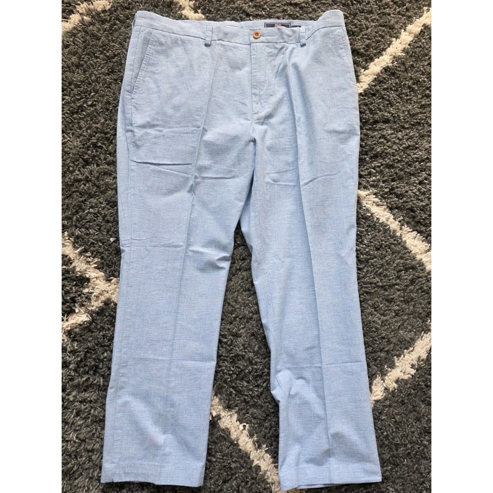 Vineyard Vines Men's Pants 38x29 Silk Linen 5 Pocket Blue Dress